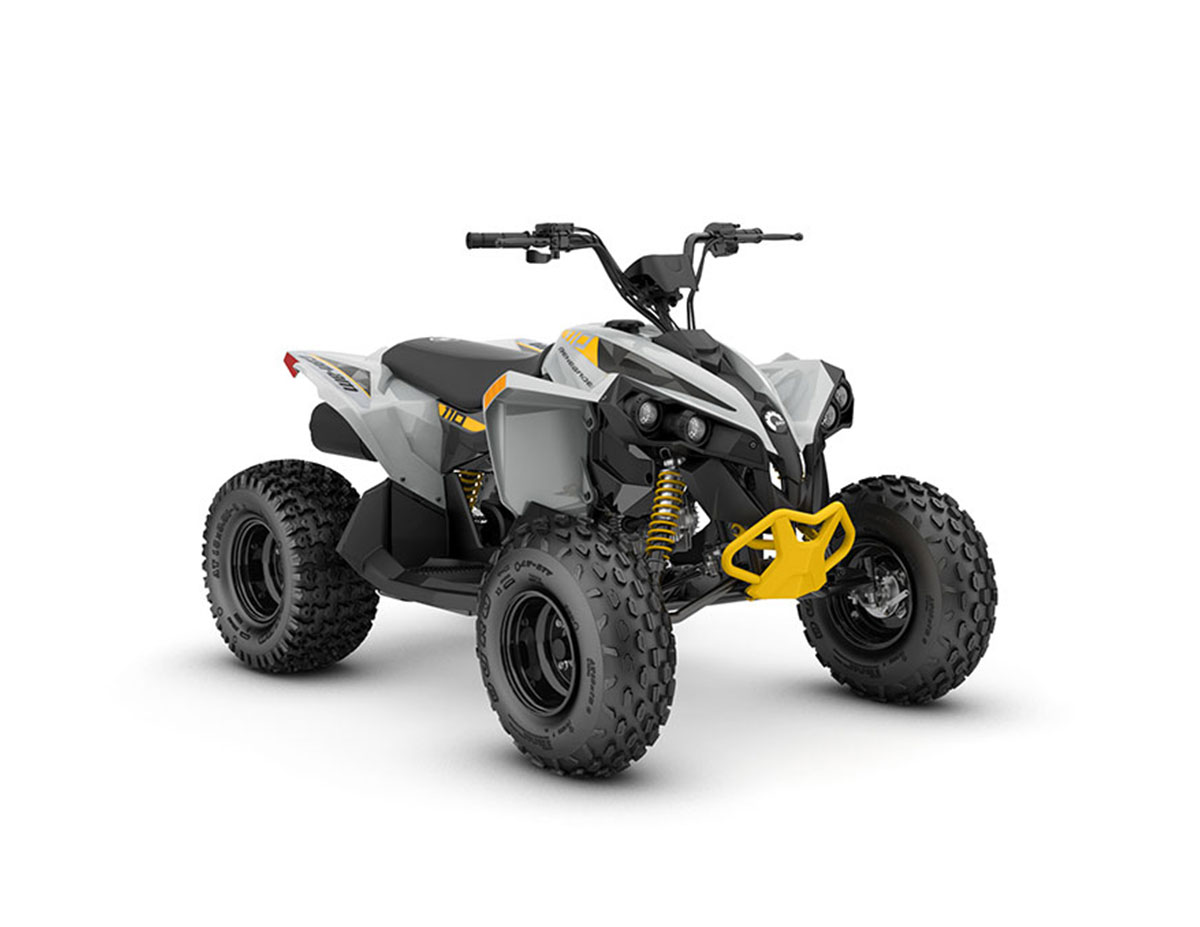 ORV ATV MY25 Renegade STD 110EFI Catalyst Gray Neo Yellow 0003CSA00 34FR NA